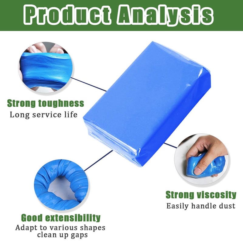 Ruibapa 2 PCS Blue Car Clay Bar 100 g Auto Detailing Magic Clay Bars for Car Washing Cleaner - Image 4